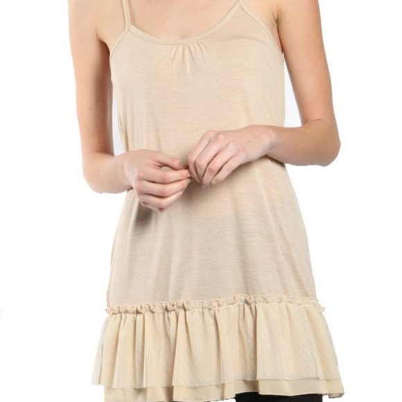 A'reve Crochet Back Tank/Cami with chiffon bottom - Picture 1 of 3